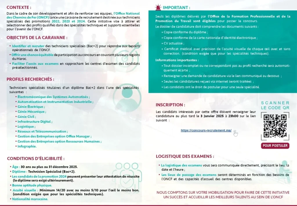 Concours ONCF 2025